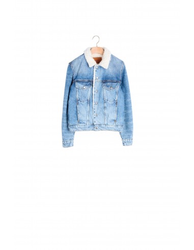 Veste en jean, intérieur faux mouton la chaussure