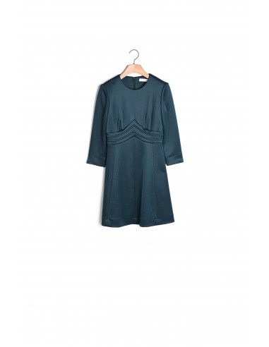 Robe avec détails surpiqués destockage