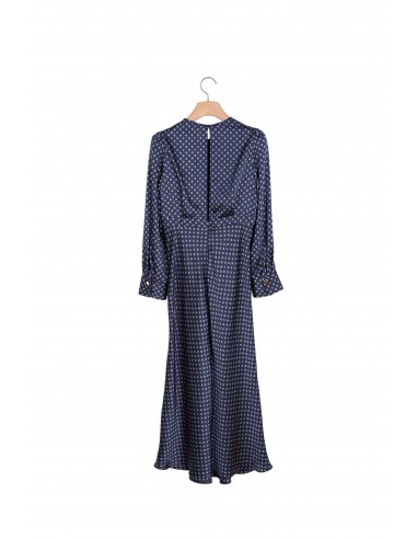 Robe longue fluide imprimé petits pois basket pas cher